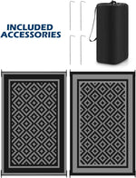 Kohree outdoor mat for patio 9 x 12 ft package content