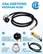 CSA certified propane adapter hose 6 ft