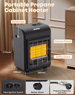 Portable propane cabinet heater