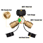 Propane hose splitter features