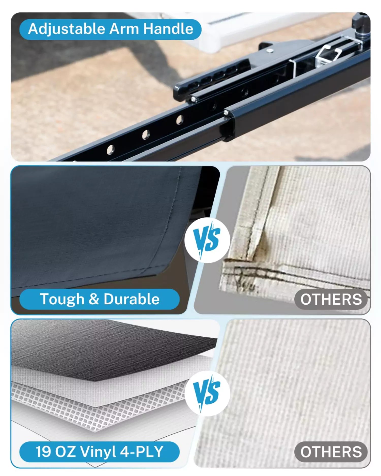 Kohree rv awning assembly