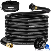 Kohree rv black water hose with rinser cap 25 ft