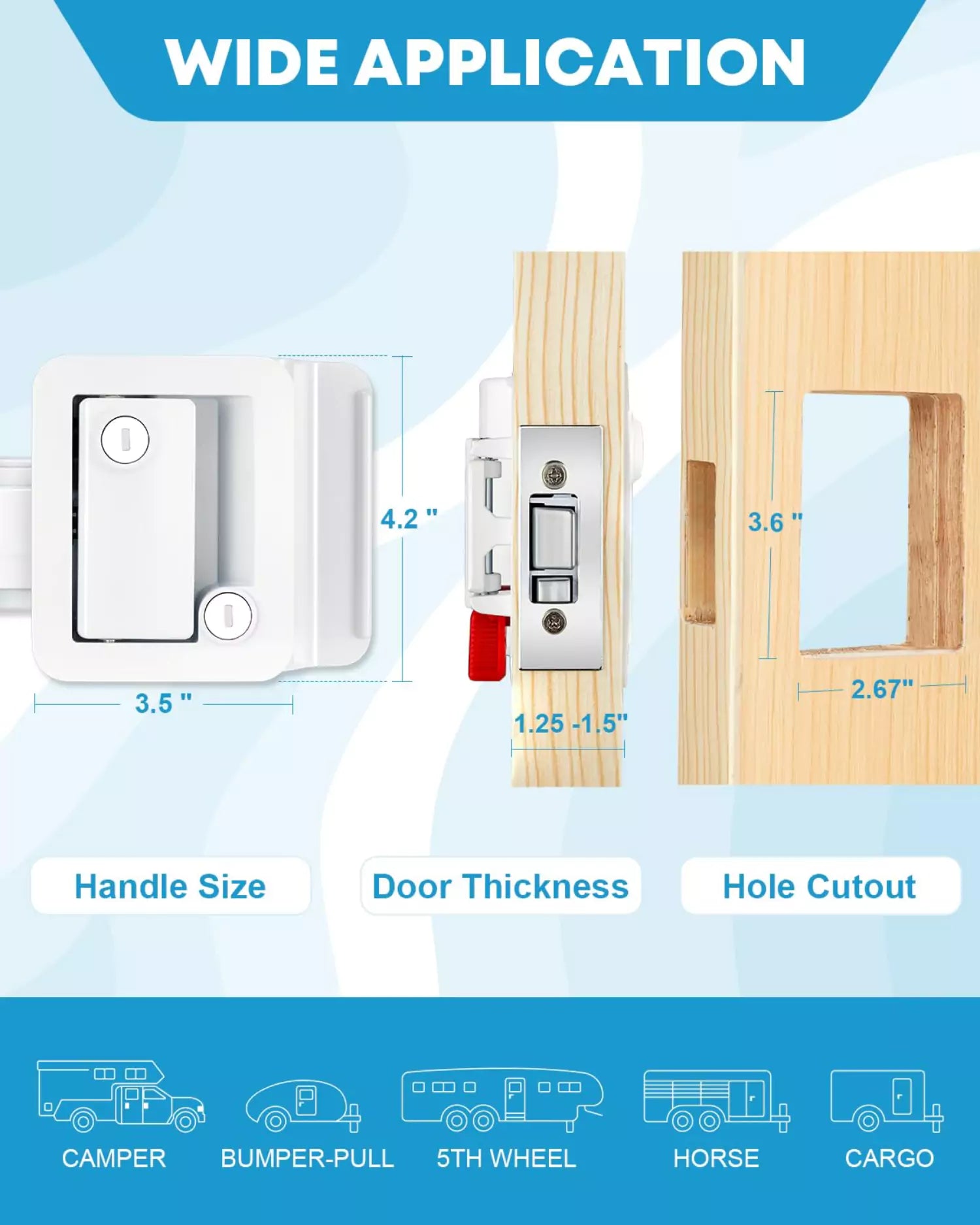 Wide applications of rv entry door lock