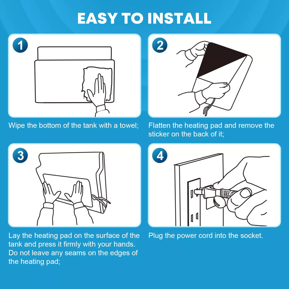 Easy installation of Kohree RV heating pads