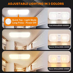 RV inside lights adjustable lighting in 3 colors