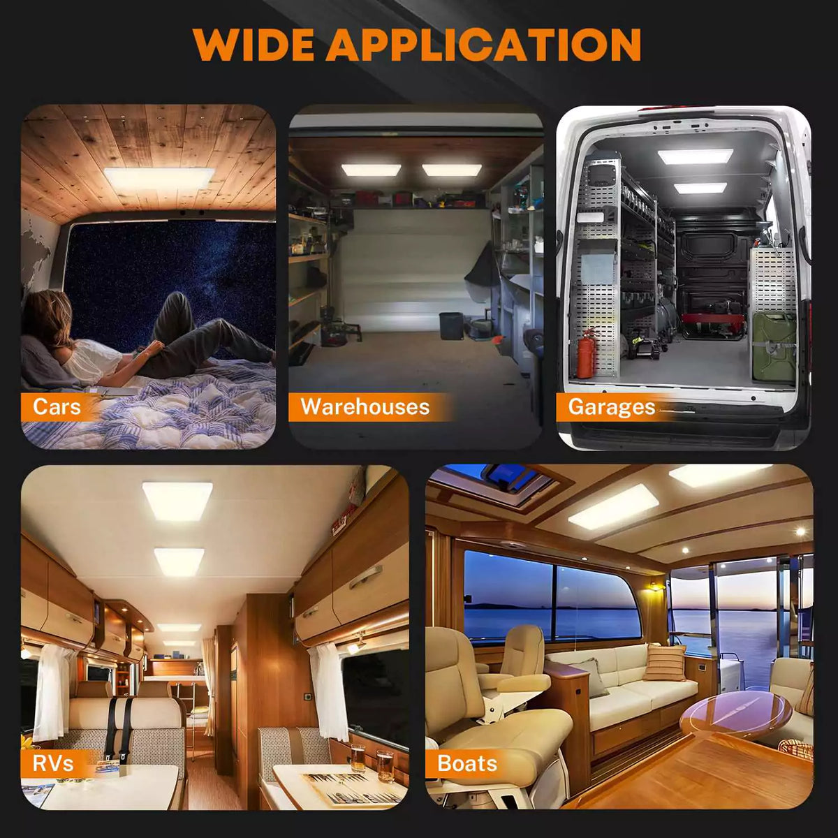 Wide application of RV inside lights