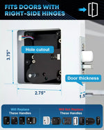 RV keyless entry fits doors with right-side hinges