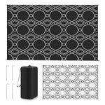RV patio rugs black