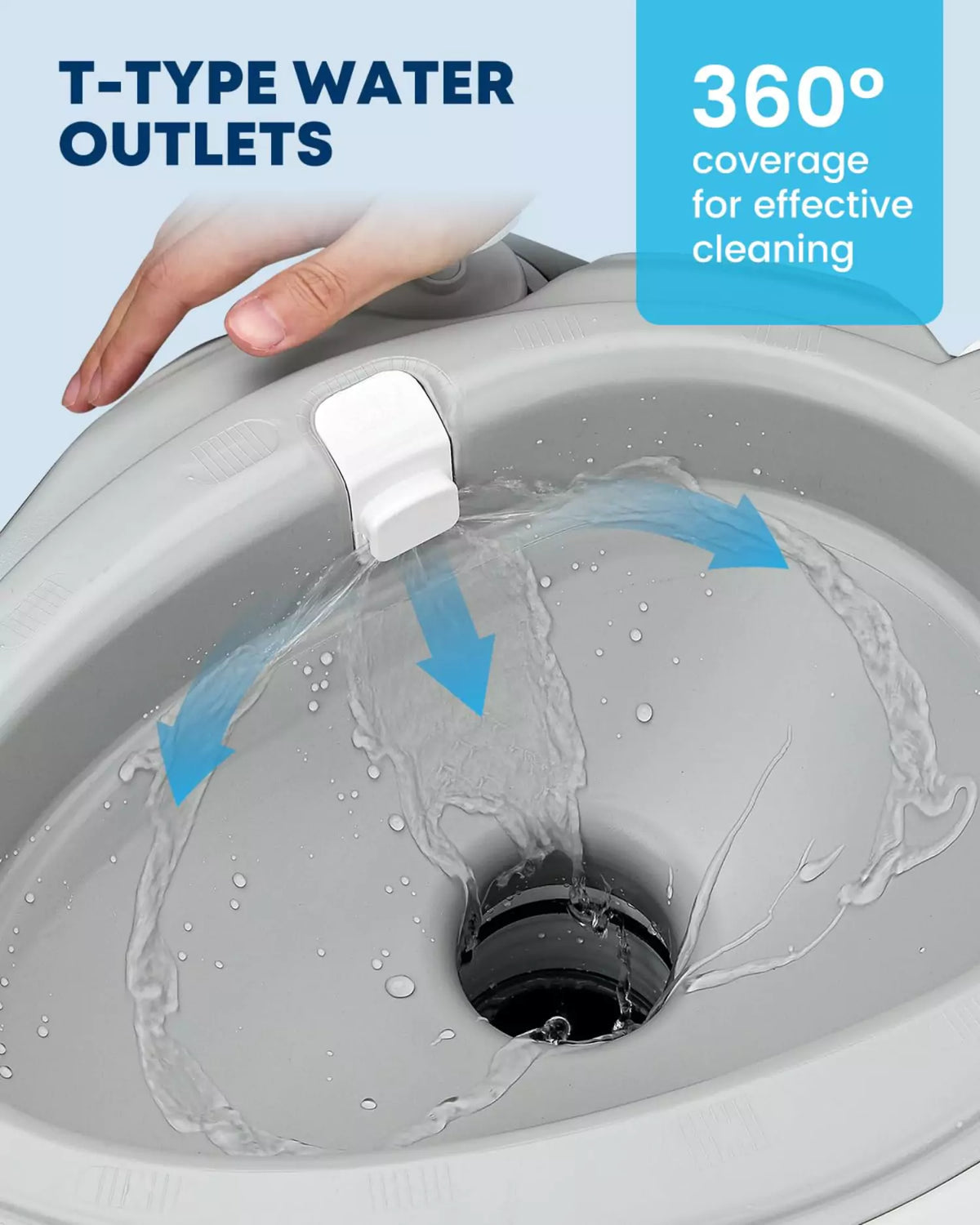 T-type water outlets rv portable toilet