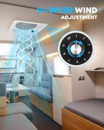 Kohree rv roof fan with adjustment 10-speed wind