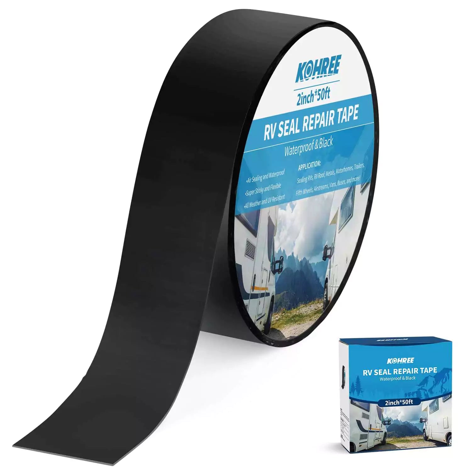 RV sealant tape black 2 inch 50 foot