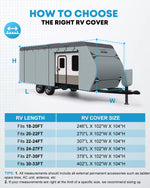 Sizes of rv storage covers