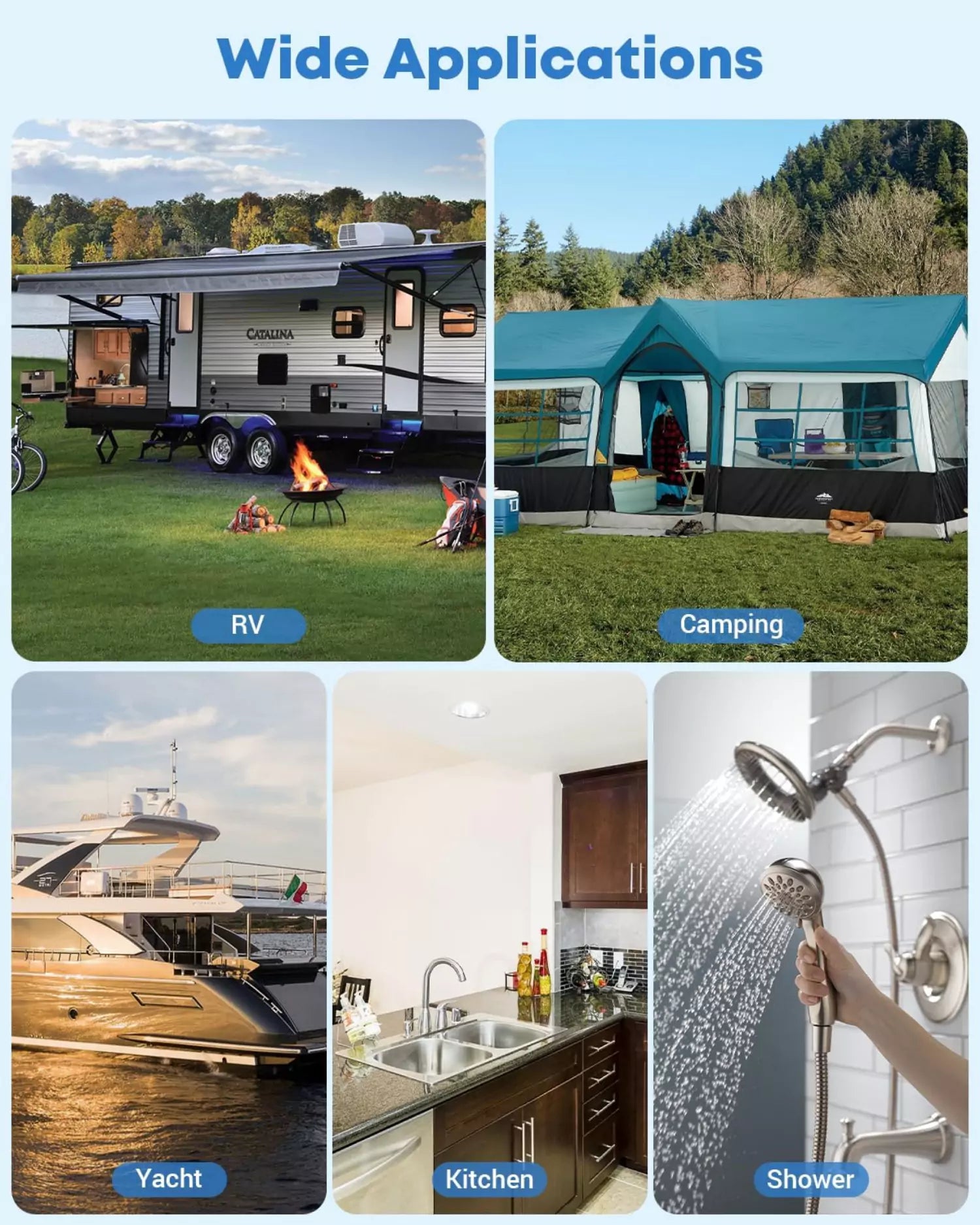 RV water pump accumulator applications