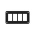 Aluminum rocker switch panel housing 4 gang