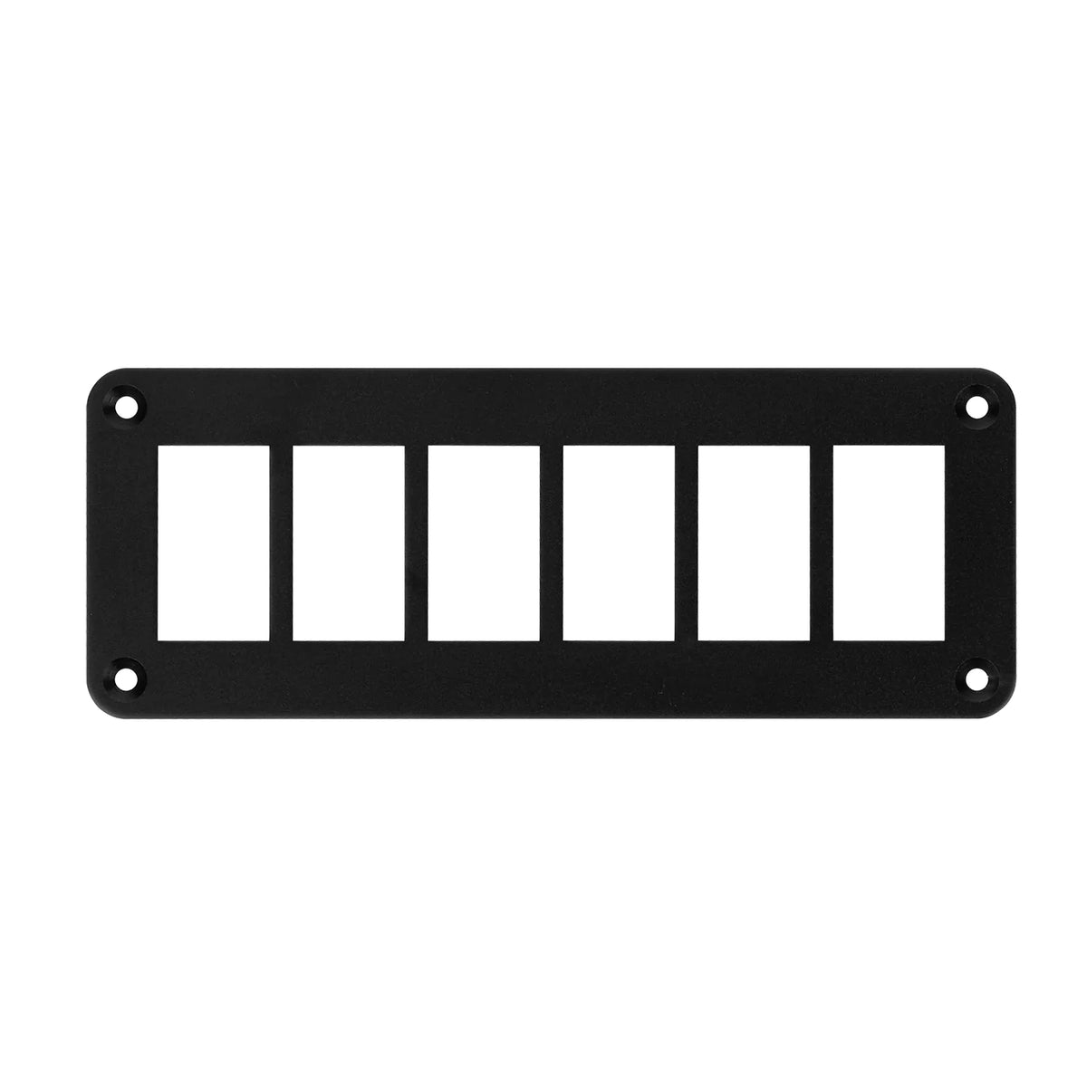 Aluminum rocker switch panel housing 6 gang