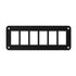 Aluminum rocker switch panel housing 6 gang