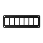 Aluminum rocker switch panel housing 7 gang