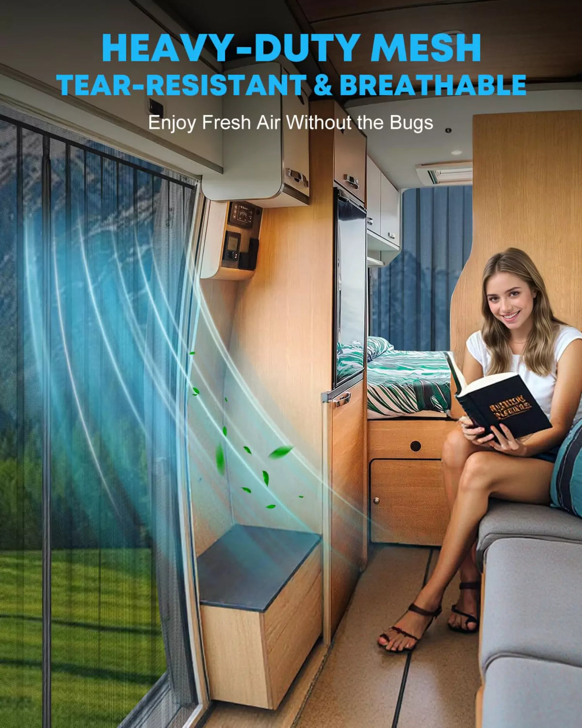 Heavy-duty mesh sprinter bug screen