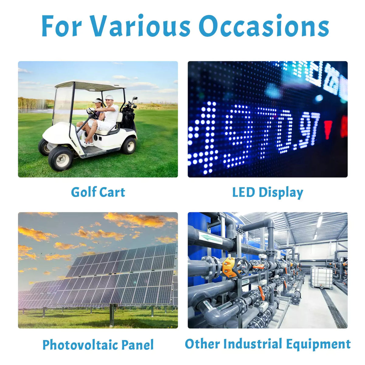 Various applications of 48V to 12V step down converter