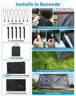 Sunshade for camper installation