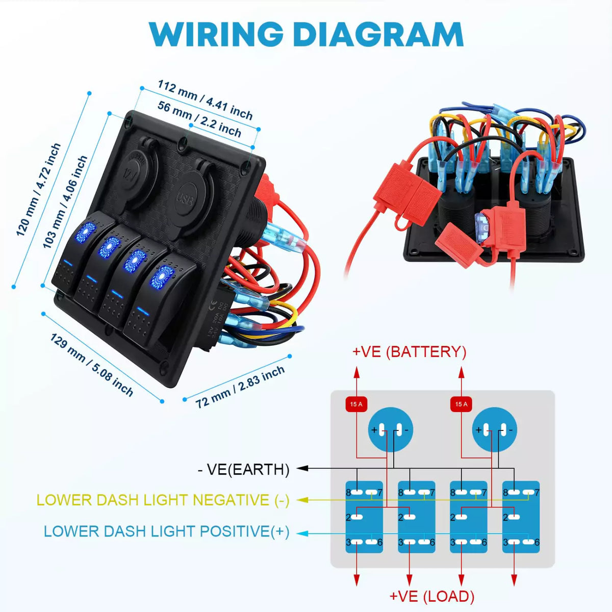 Wiring diagram switch panel for car