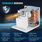 Durable design tankless hot water heater for RV