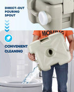 Direct-out pouring spout toilet portable camping