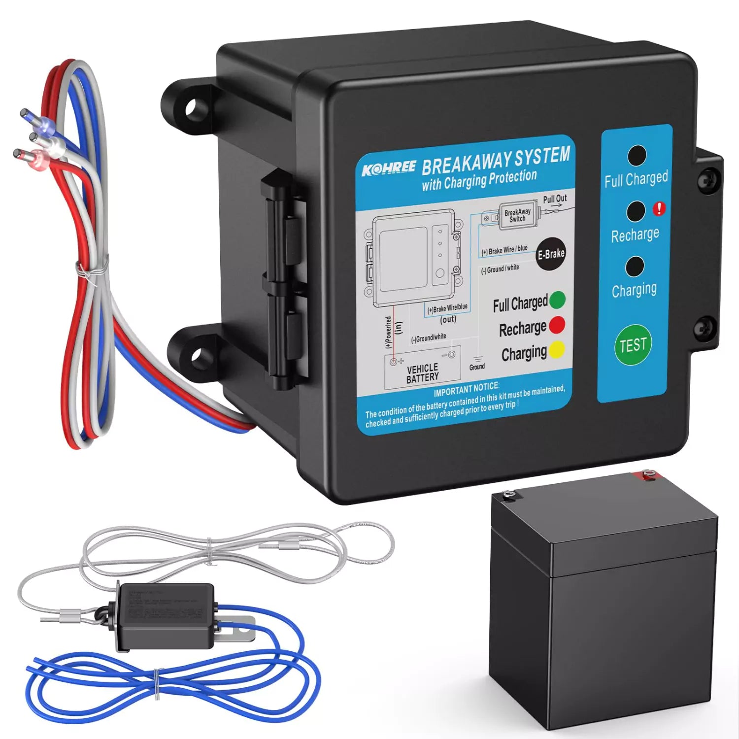 Kohree trailer breakaway kit