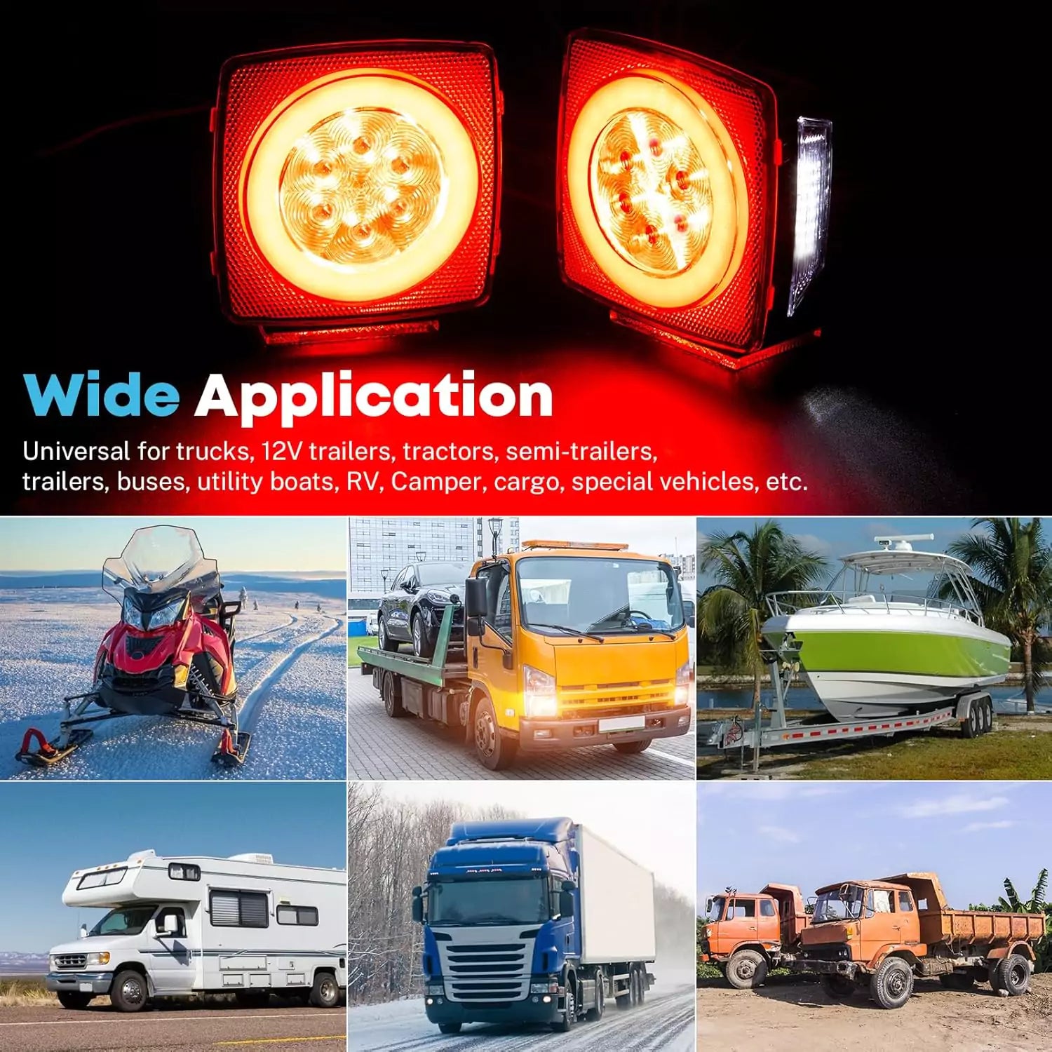 Wide application of trailer lights led kit