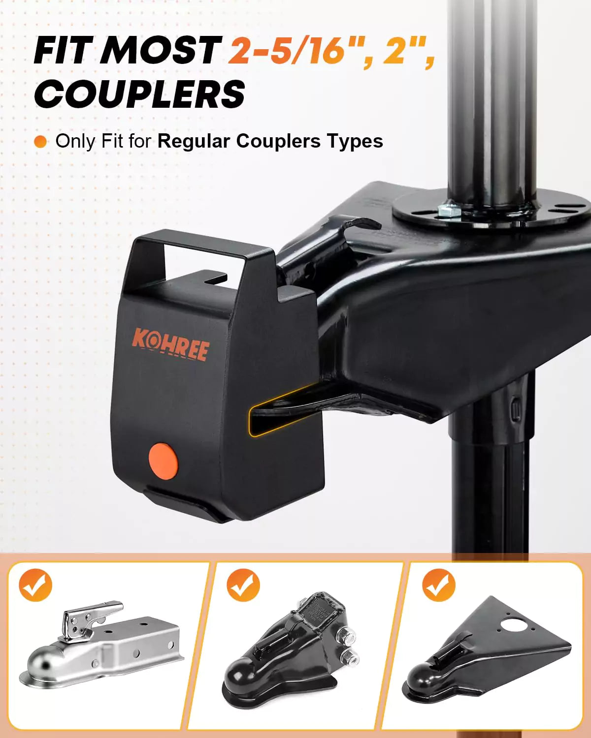 Trailer tow hitch lock fit most 2-5/16", 2" coulers