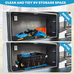 Clean and tidy RV storage space trunk for car blue color