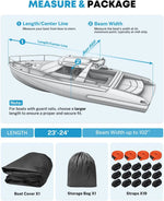 Boat cover designed for bass boats, V-hull fishing boats, runabouts, and fish-and-ski boats. 