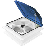 Blue Kohree manual RV roof vent fan for exhausting hot air and improving airflow inside an RV. 