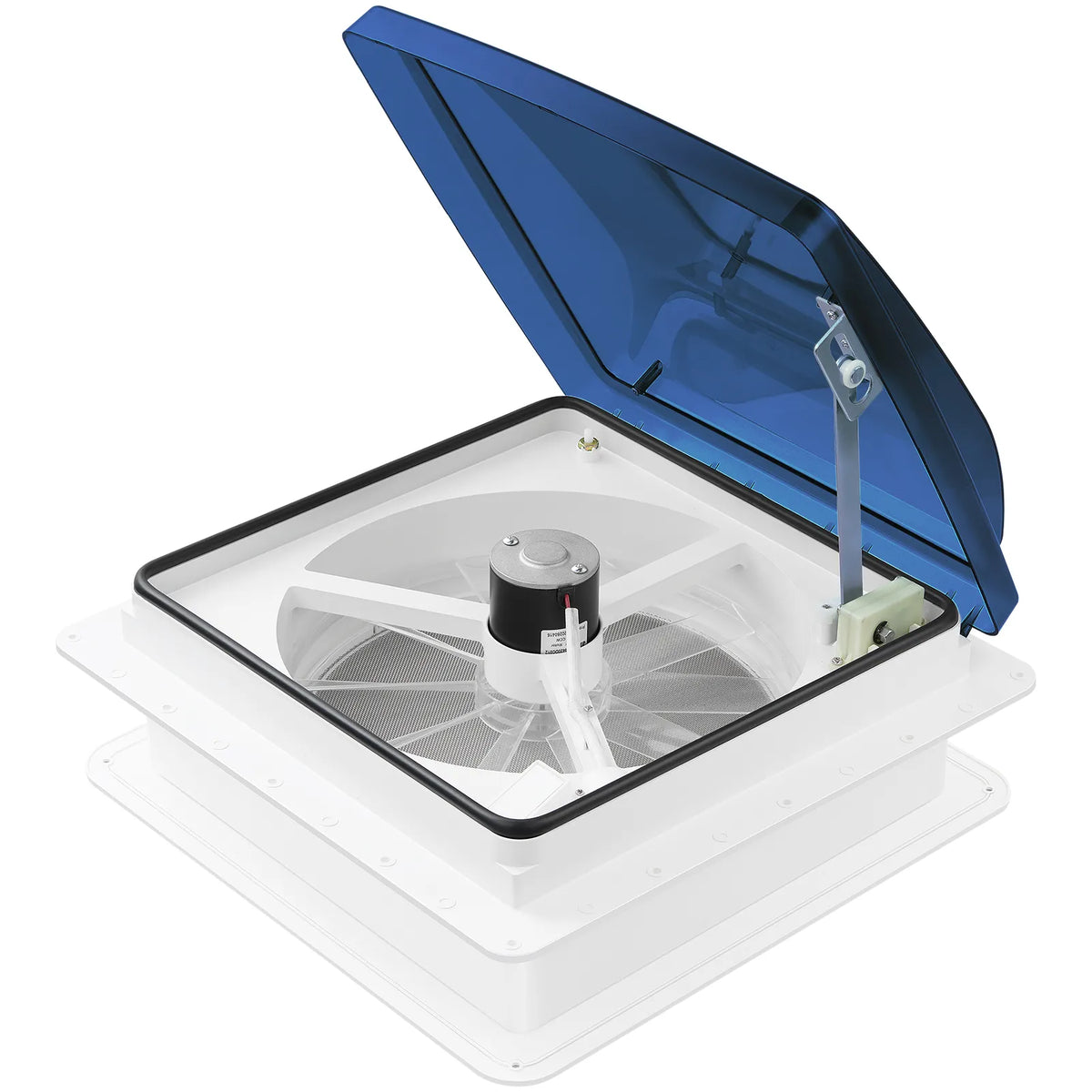 Blue Kohree manual RV roof vent fan for exhausting hot air and improving airflow inside an RV. 