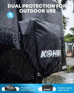 Kohree electric tongue jack 7 way trailer plug with protective cover for outdoor use with rain simulation 