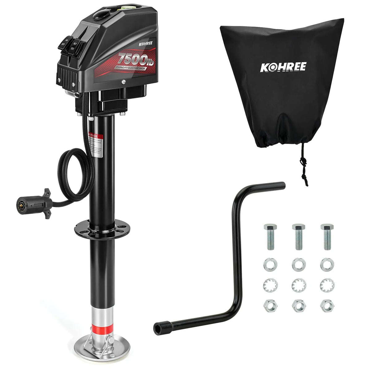 kohree electric trailer jack 7500 lbs 
