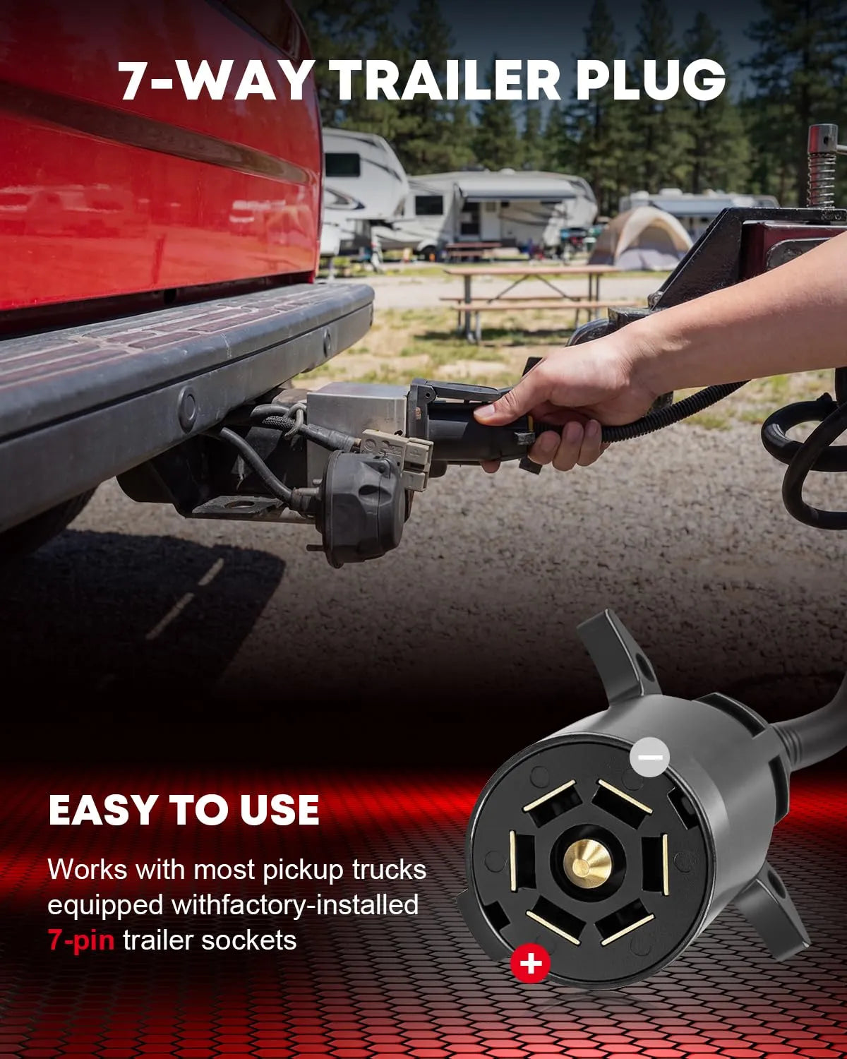 7-way trailer plug electric trailer jack 