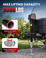 Heavy duty electric trailer jack 9000 lbs 