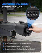 Advanced 4 digit combination trailer hitch lock