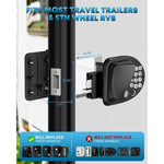 Black electronic keypad lock for travel trailers and 5th wheel RVs 