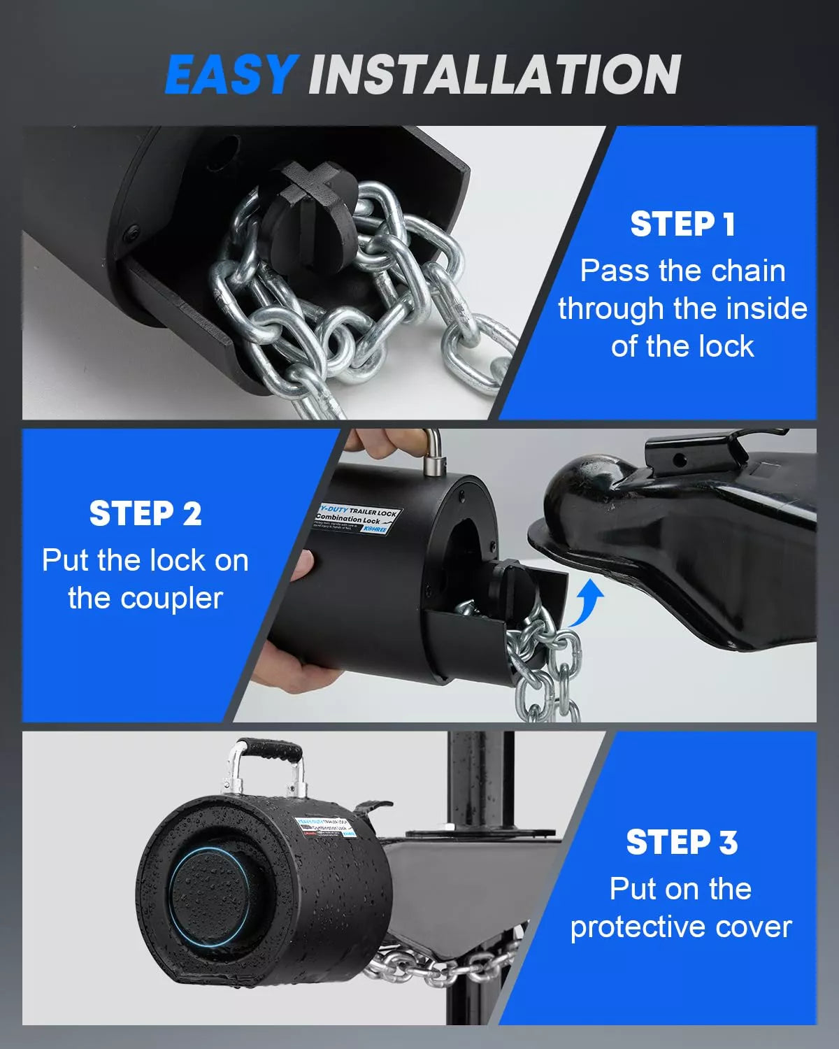Step-by-step guide on installing a towing lock with clear instructions