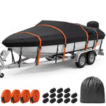 Kohree 1200D waterproof boat cover for 16-24 ft boats with beam widths up to 102 inches.
