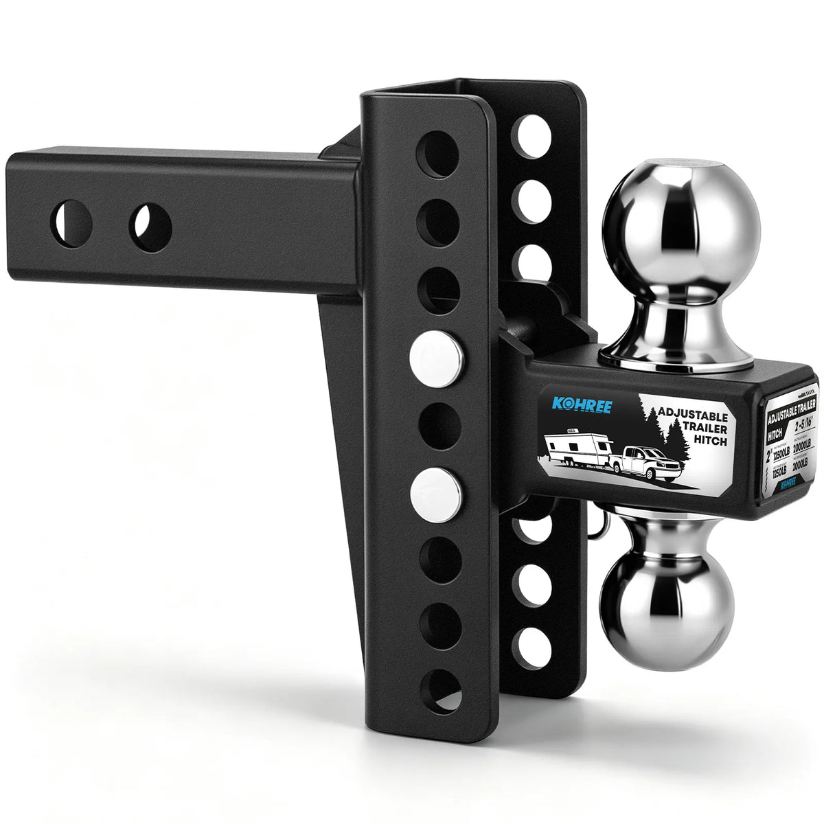 kohree adjustable height trailer hitch 6 inch