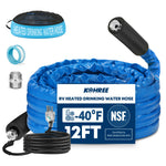 Kohree collapsible heated RV drinking water hose for compact storage and cold-weather hookups. 