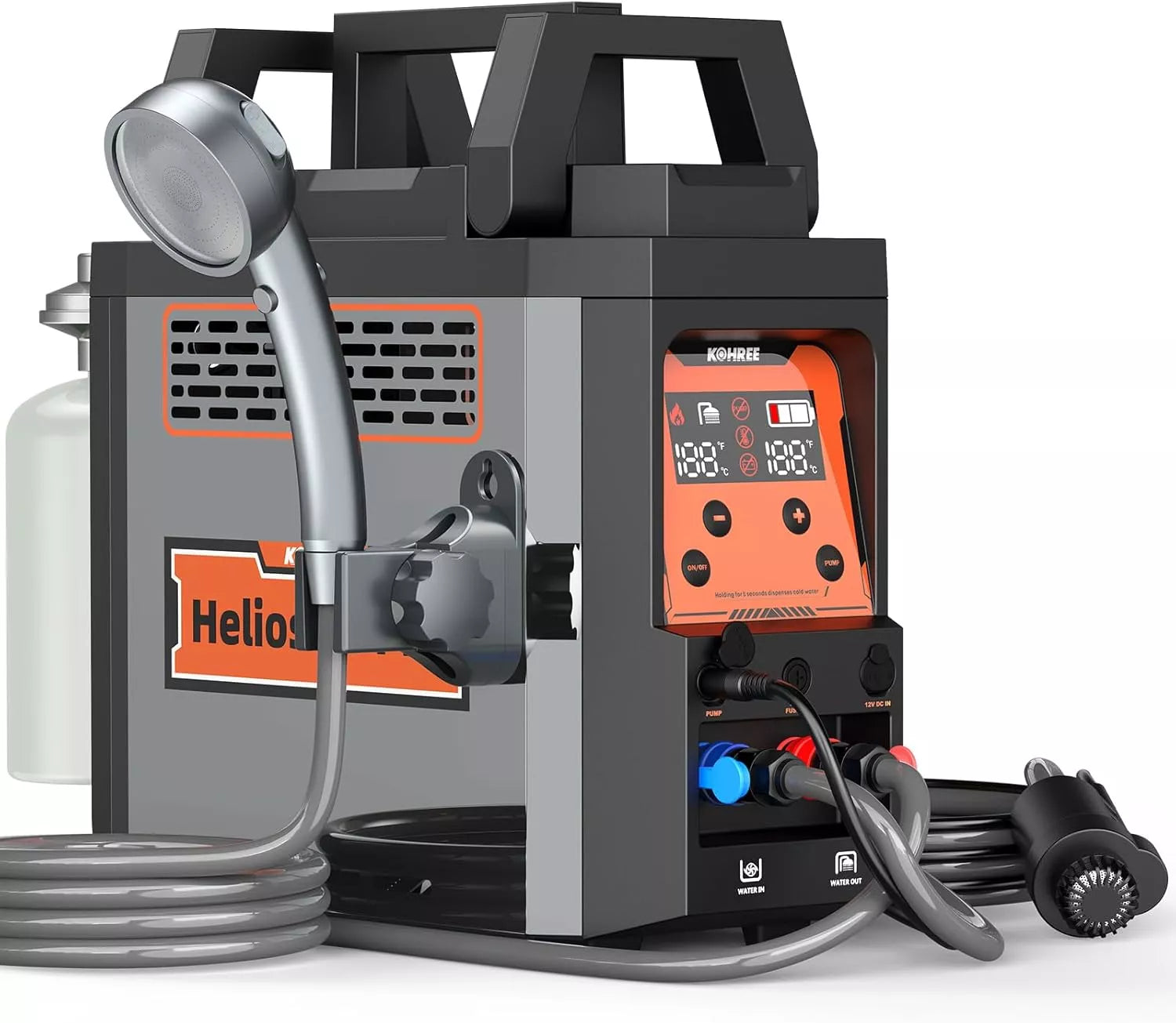 Tragbarer Propan-Warmwasserbereiter Helios 20 Pro, 20.000 BTU