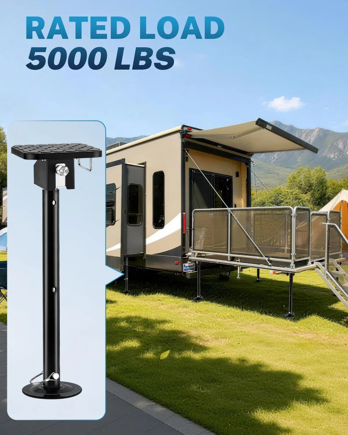 Motorhome slide out support jack kit up to 5000 lbs