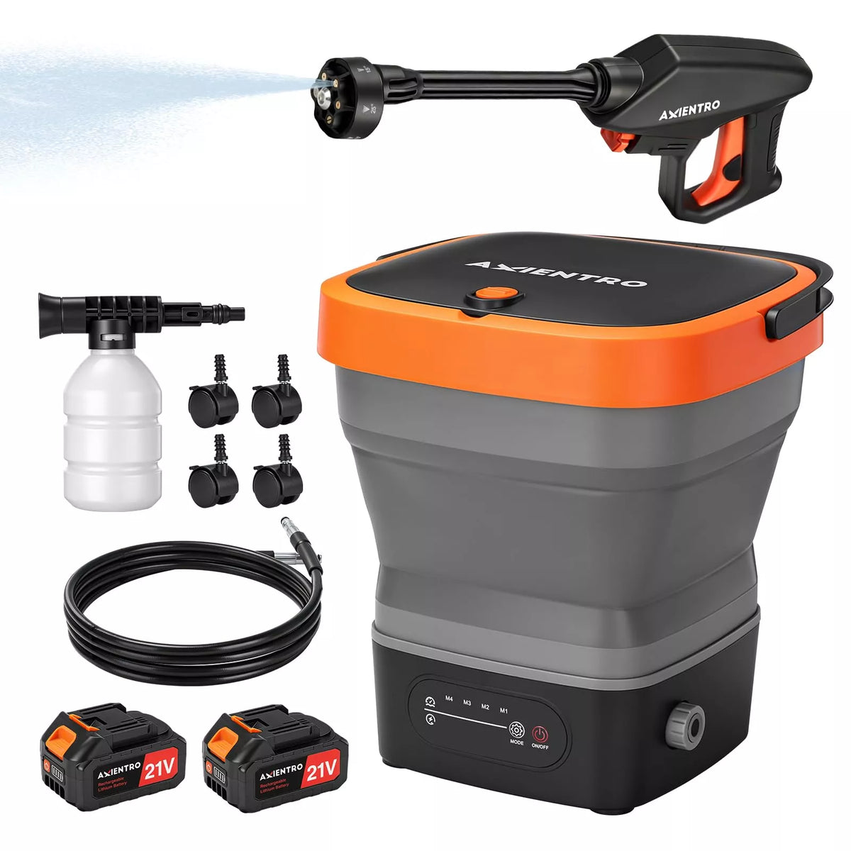 Portable pressure washer with various attachments