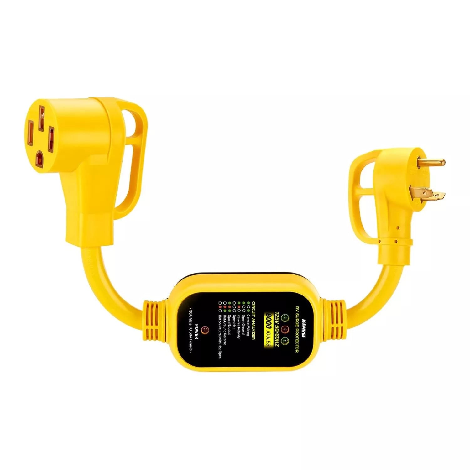 Kohree 30 amp to 50 amp adapter with surge protector