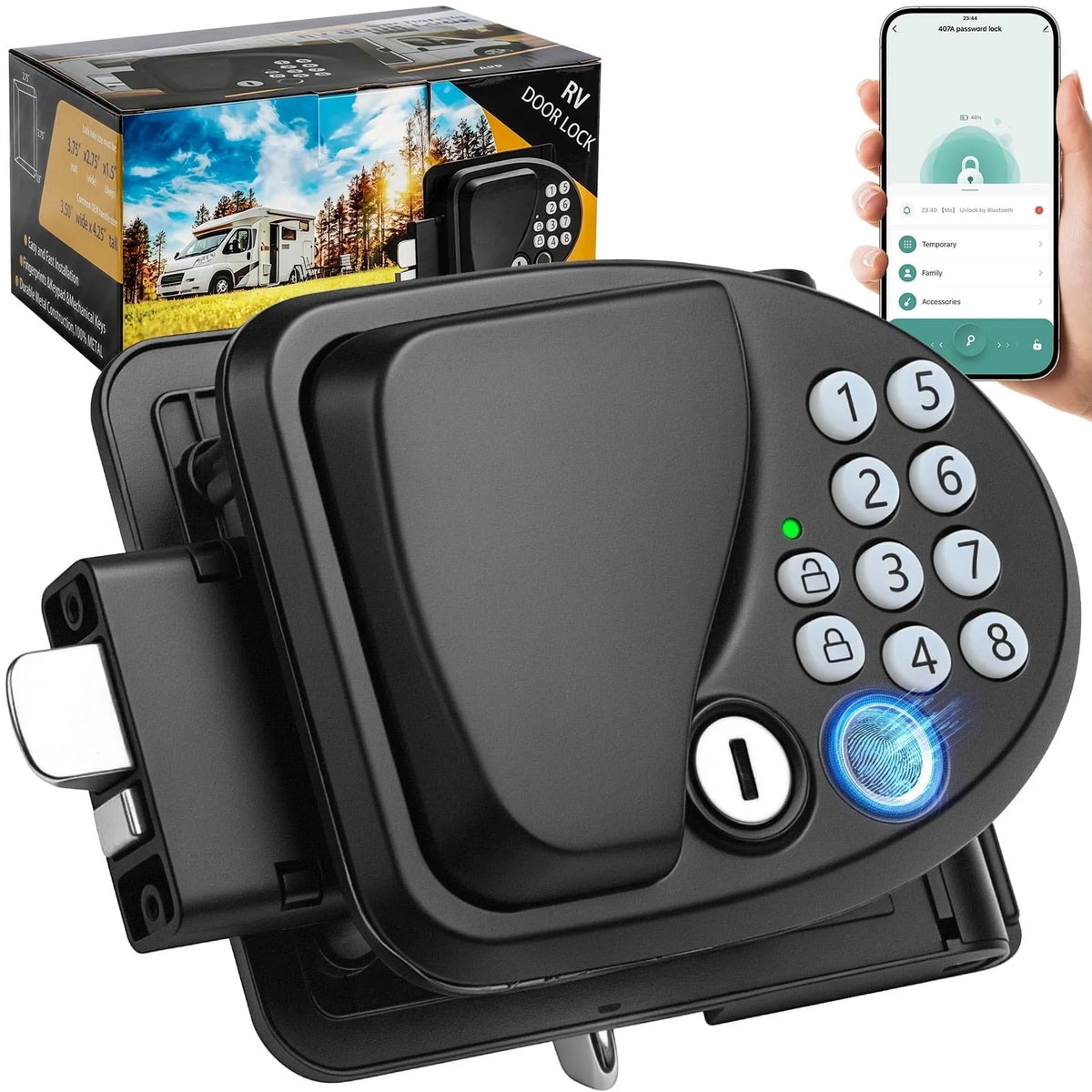 A 4-in-1 keyless entry lock combination lock 