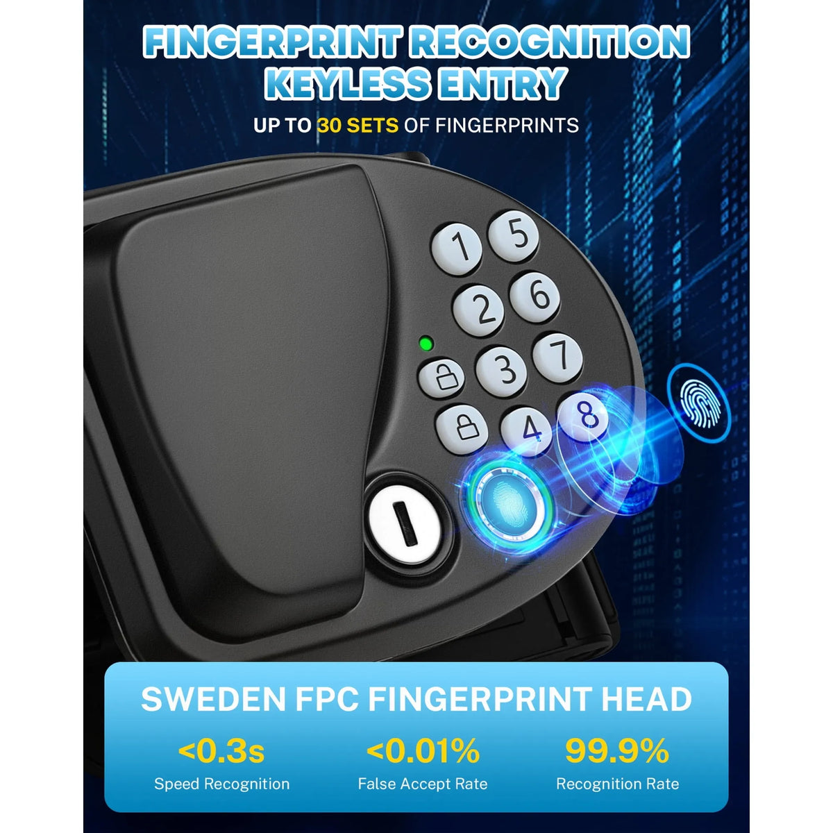 fingerprint recognition keyless entry lock 